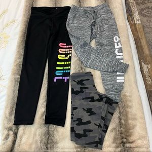Justice Bundle of 3 Girl’s leggings Sizes 8 and 6, in excellent condition!!!!!!!